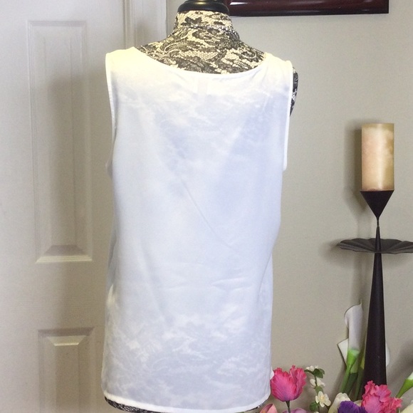 EUC Anne Klein White Suit Sheath Top, 14 - Picture 4 of 8